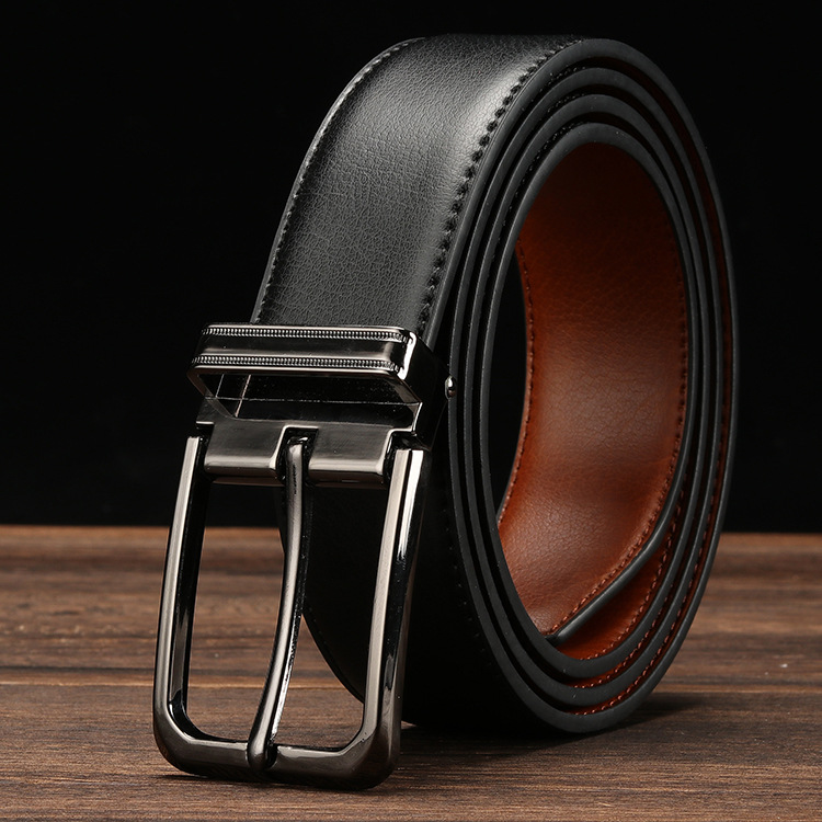Wholesale single-sided buckle men's genuine leather belts, business pin buckle cowhide belts, and genuine leather belts with embossed logos Application Scenario