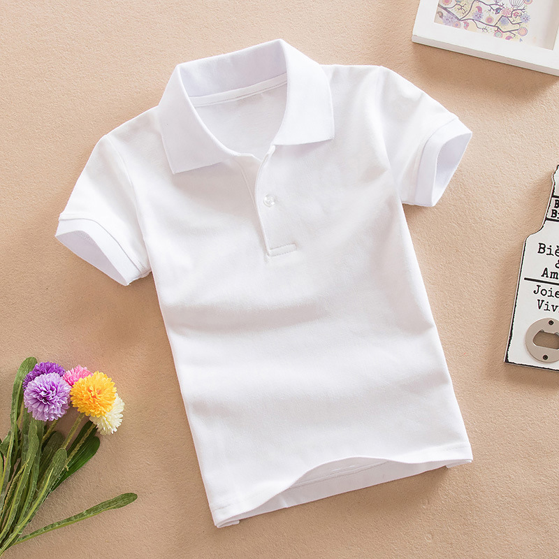 polo kids T-shirt POLO shirt school uniform set LOGO no label embroidery printing pure cotton quality polo