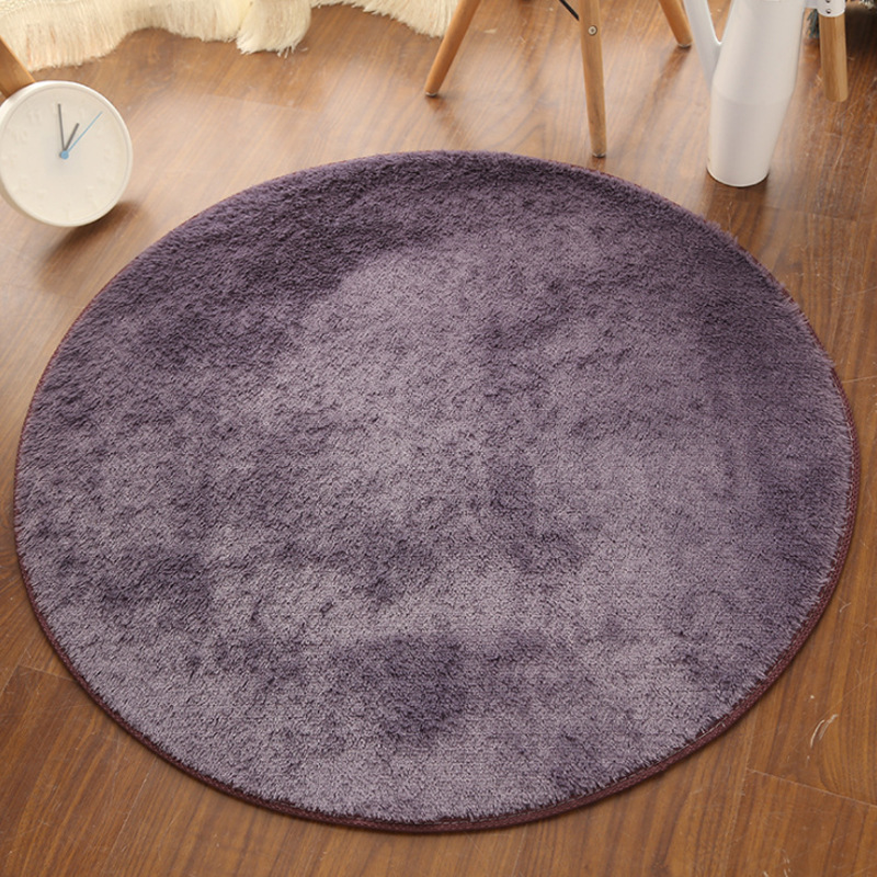 Silk Carpet Circular Carpet Floor Mat Living Room Bedroom Carpet Bed Floor Mat Foot Mat Computer Chair Mat Yoga Mat details Picture