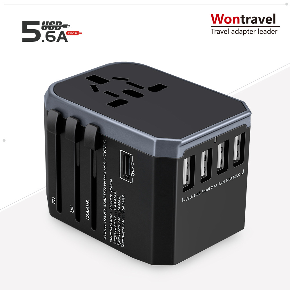 Enchufe de conversión de comercio electrónico transfronterizo enchufe multifuncional enchufe universal multinacional enchufe de conversión de viaje de carga rápida USB Item Picture