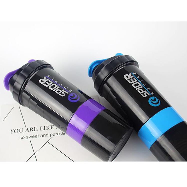 Plastic Shaker Cup Three Layer Protein Powder Fitness Sports Shake Cup Water Cup Wholesale Logo Gift Cup 550Ml details Picture
