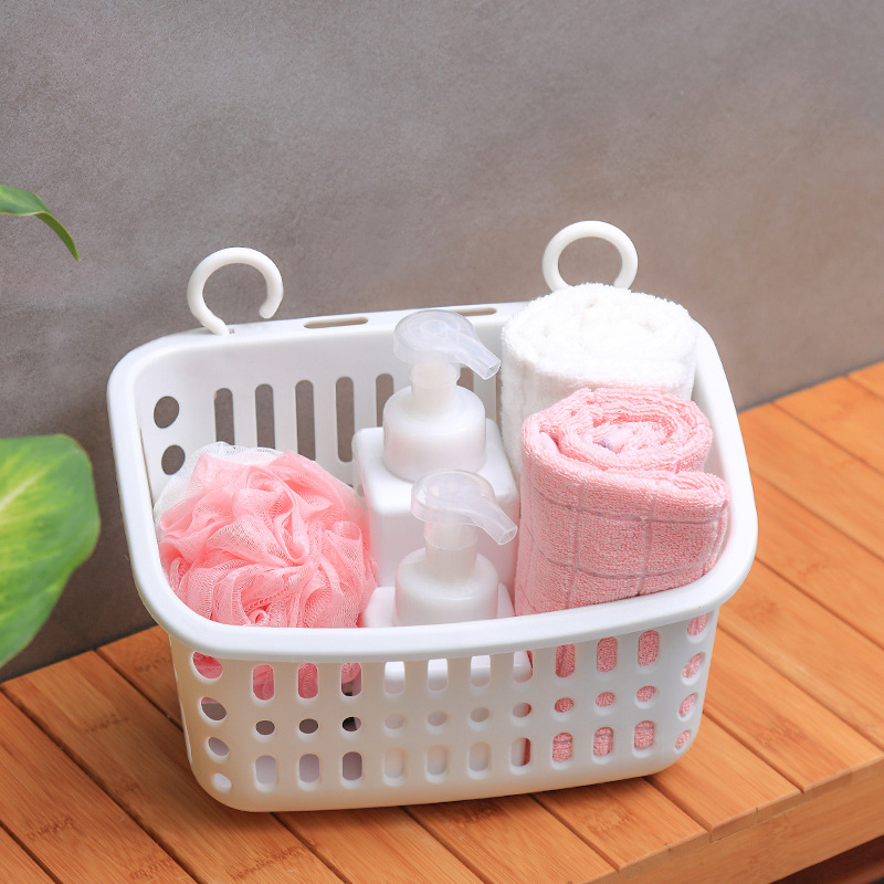 Hanging Storage Basket Bathroom Hanging Basket Household Plastic Kitchen Bathroom Bath Basket Storage Basket Wall Hanging Storage Basket details Picture