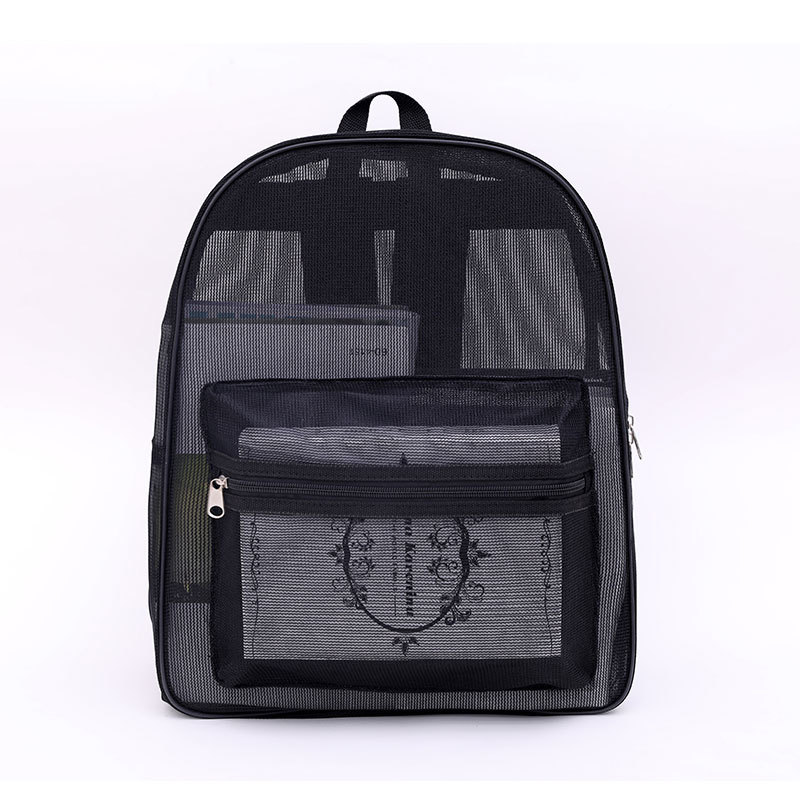High-load-bearing mesh backpack, transparent and simple beach bag, school bag, children's school bag, temu consignment, CPC certification