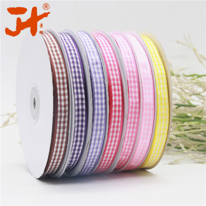 厂家1cm苏格兰带50码/卷 英伦风礼品包装格子织带SCOTISH RIBBON