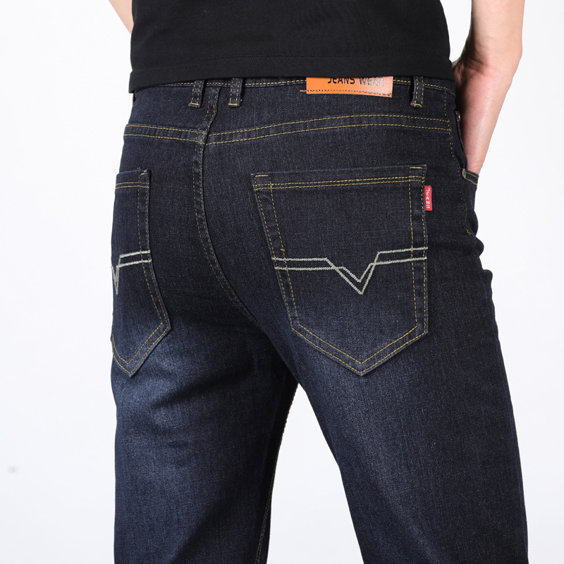 春季牛仔裤男直筒宽松弹力裤子休闲长裤韩版修身百搭潮流jeans
