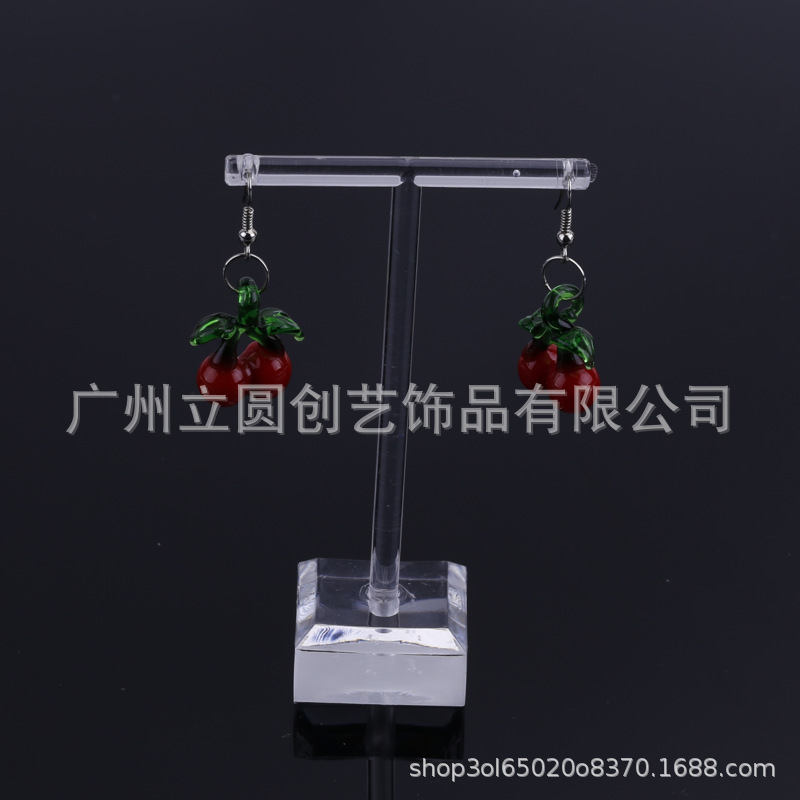 T-shaped acrylic display stand, transparent earrings, jewelry display stand, jewelry display stand wholesale Specification drawing