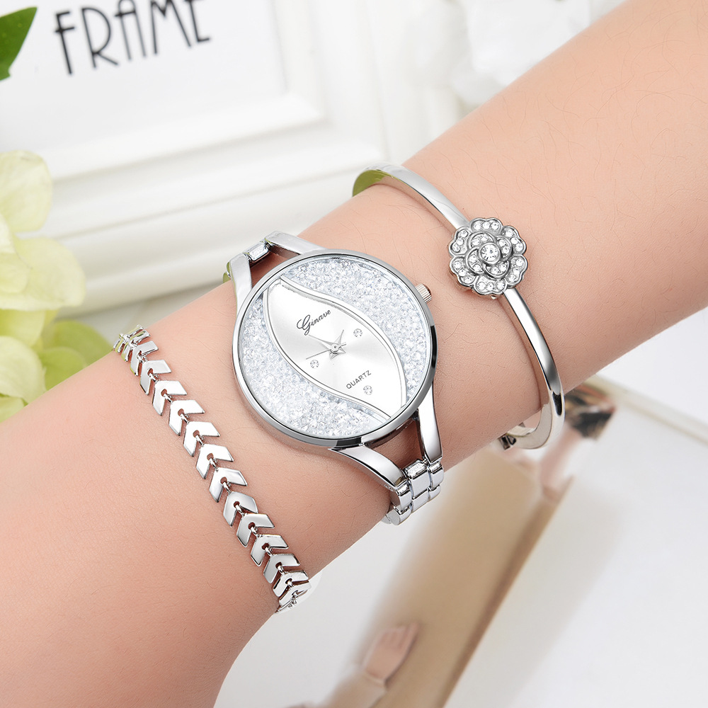 GINAVE comercio exterior explosivo mujeres de moda reloj de cuarzo conjunto de brazaletes con diamantes Specification image