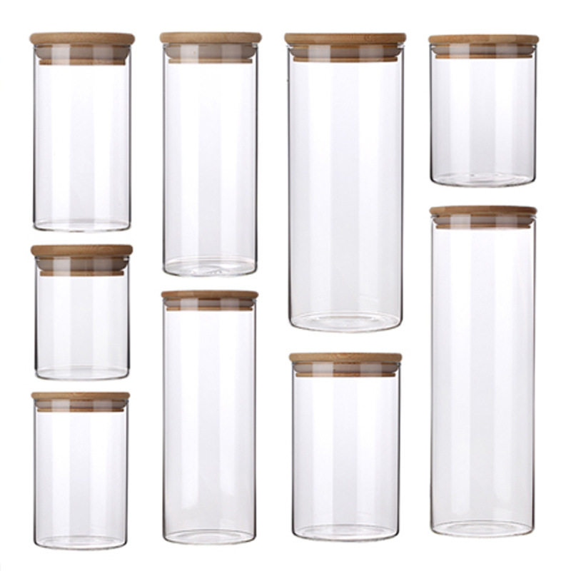 Spot Wholesale Glass Sealed Jars Flower Tea Jars Glass Jars Storage Jars Kitchen For Household Items Item Picture