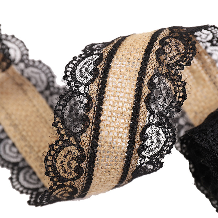 The manufacturer offers black lace linen rolls, gifts, accessories, clothing parts, and 2-meter hemp ropes and webbing in stock Item Picture