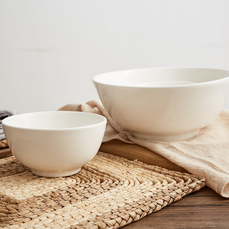 Ceramic Tableware Logo 4.5 Inch Arhat Bowl Ramen Bowl With Household Rice Bowl details Picture