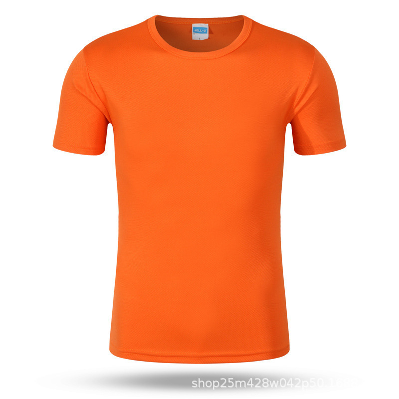 Crew-neck advertising shirt marathon sports mesh quick dry crew-neck short-sleeved T-shirt quick dry clothes customized quick dry body details Picture