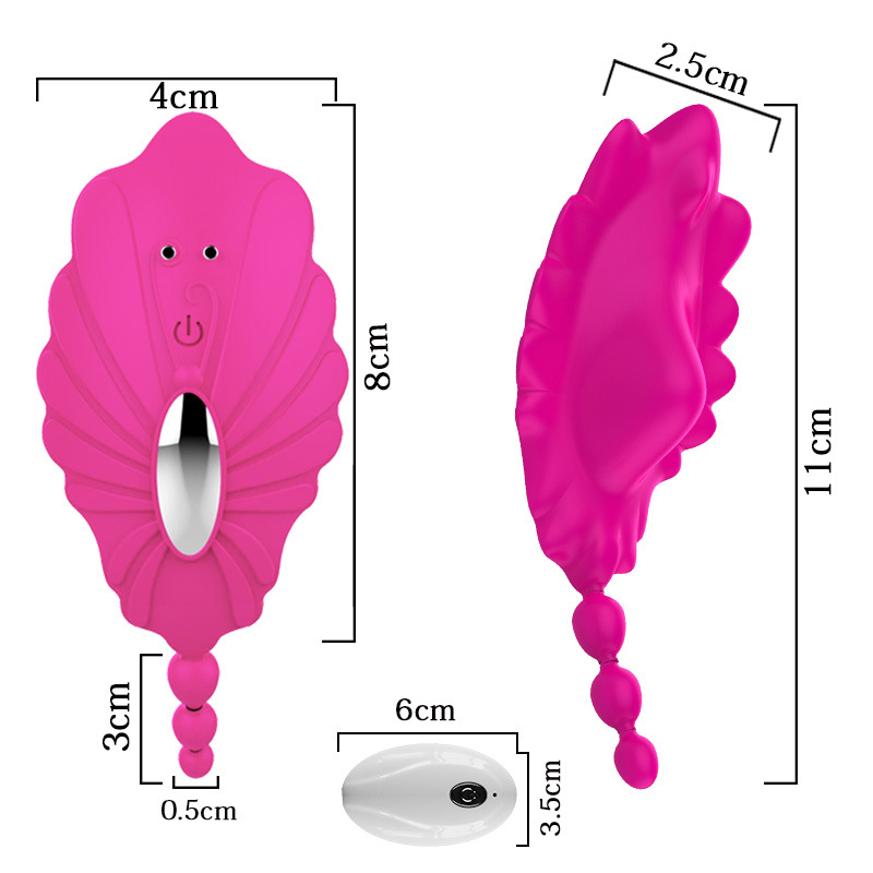 New silicone 10-band wireless remote control little bee invisible wearable butterfly female flirting masturbation device details Picture