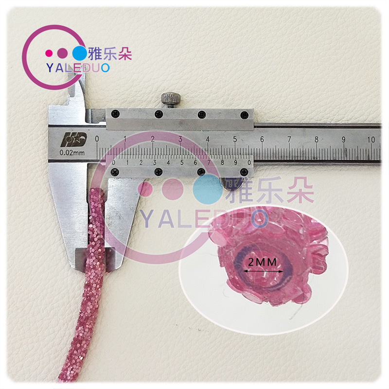 Golden Light 6MM Sequined rope 13-color rainbow slippers hose diy hair accessory materials Hat clothing pendant accessories details Picture