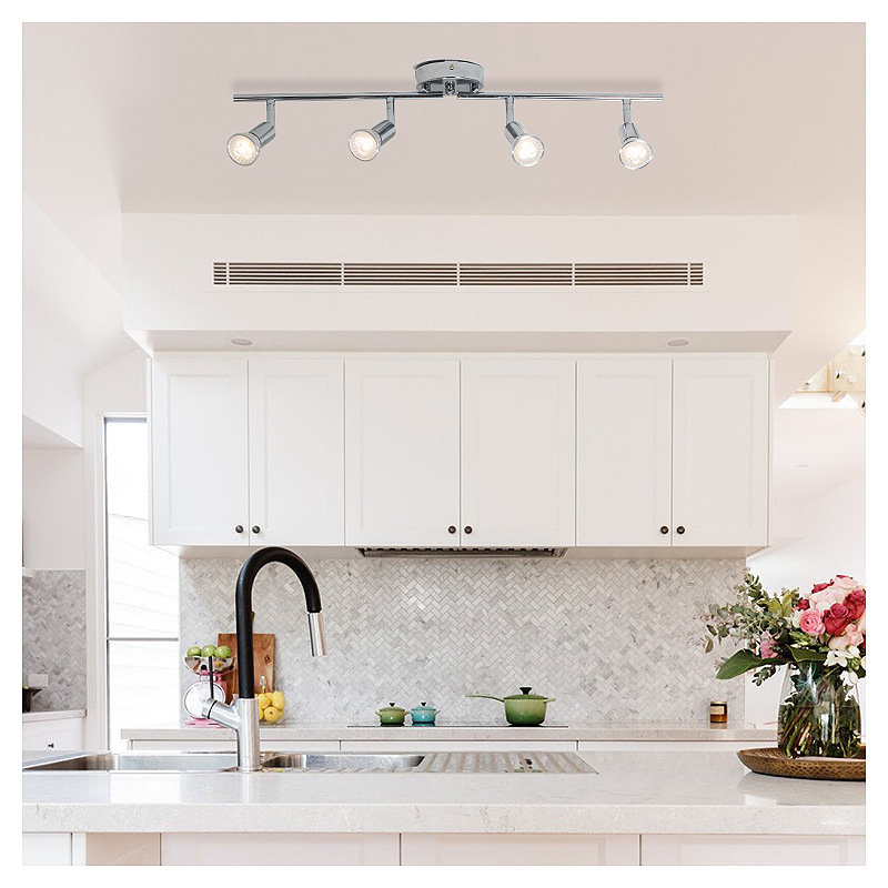 Cross-border 4 led spotlights with ceiling flower spotlights in exhibition hall with open background wall kitchen adjustable spotlights details Picture