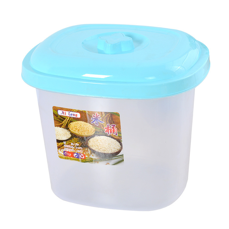 Original factory goods rice bucket, plastic transparent storage bucket for rice, storage bucket for grains and cereals, gift and promotional items, logo available Item Picture