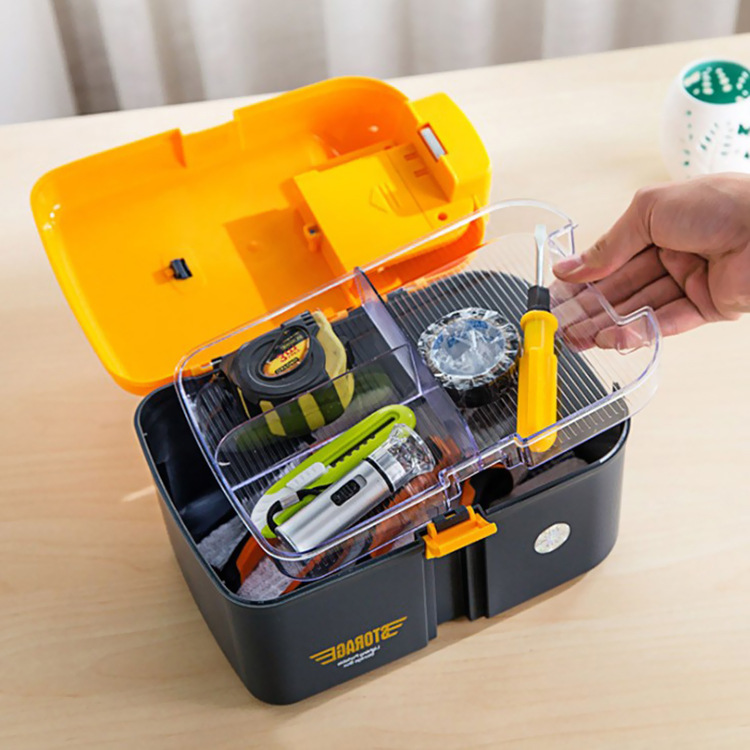 Hardware portable toolbox self-driving equipment Car storage box with LED lights car gift backup organizer details Picture