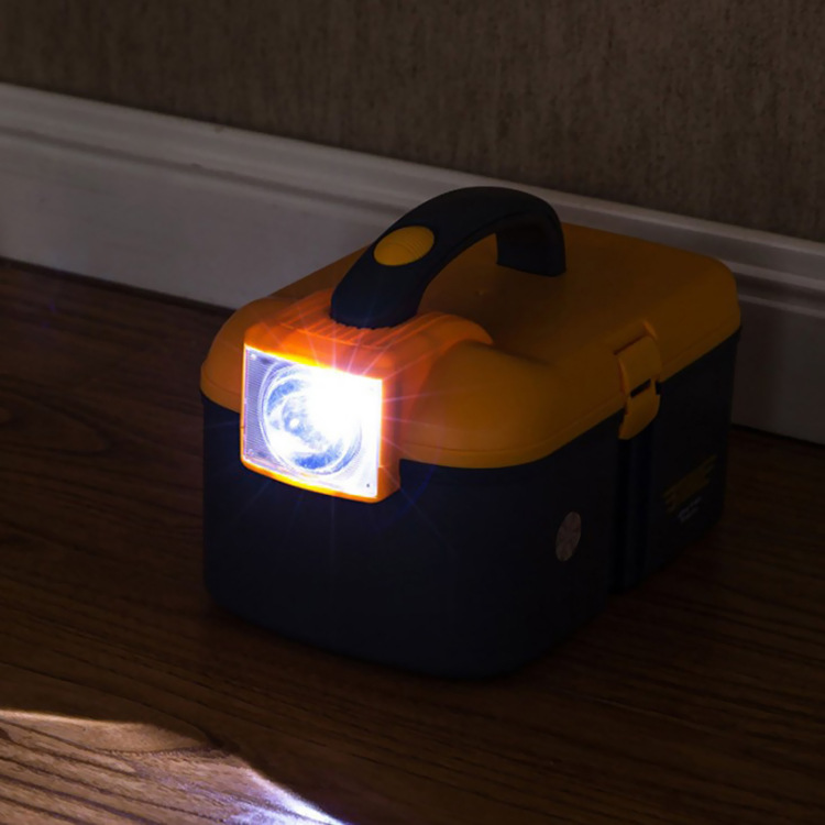Hardware portable toolbox self-driving equipment Car storage box with LED lights car gift backup organizer Specification drawing