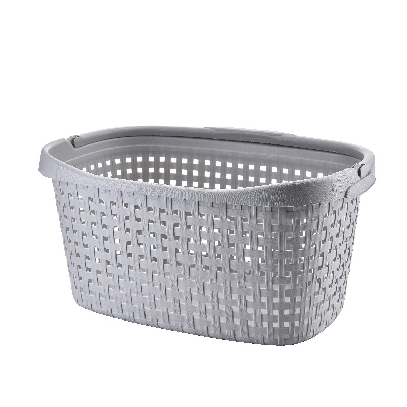 Hollow laundry basket, direct sales from the manufacturer of storage baskets, hand-held plastic storage baskets for dirty clothes in the bathroom Item Picture