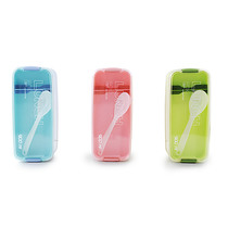 Wholesale rectangular plastic lunch box Three-layer lunch box Student lunch box 900ml plastic lunch box can print LOGO