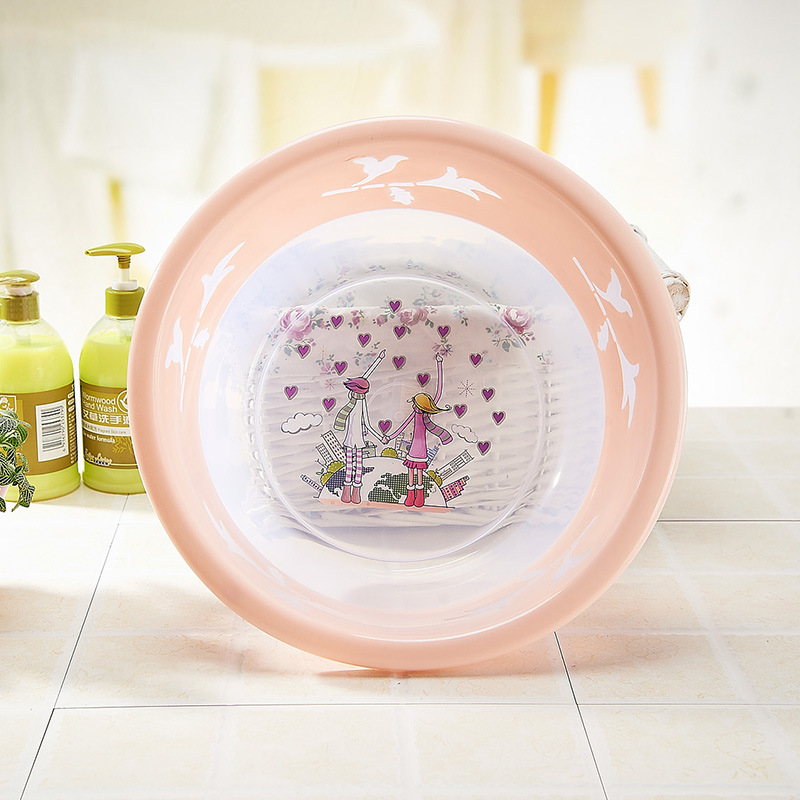 1062 transparent PP material deepened and thickened household plastic washbasin Item Picture