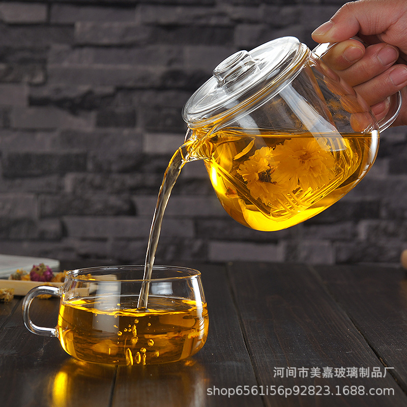 厂家批发加厚玻璃茶壶泡茶壶带过滤茶壶茶具冲茶器