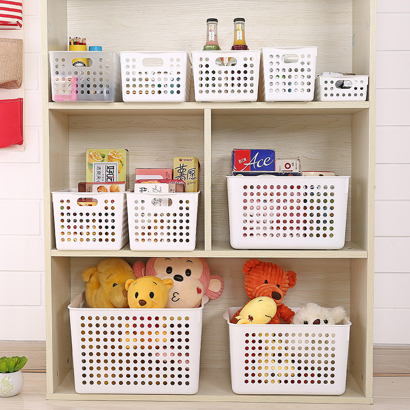 3018 Bathroom storage box, kitchen miscellaneous basket, office plastic storage basket, desktop storage basket details Picture