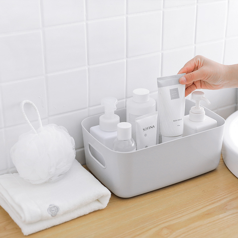 Storage box, desktop cosmetics storage, sundries organization box, storage basket, plastic snacks, home kitchen storage box Specification image