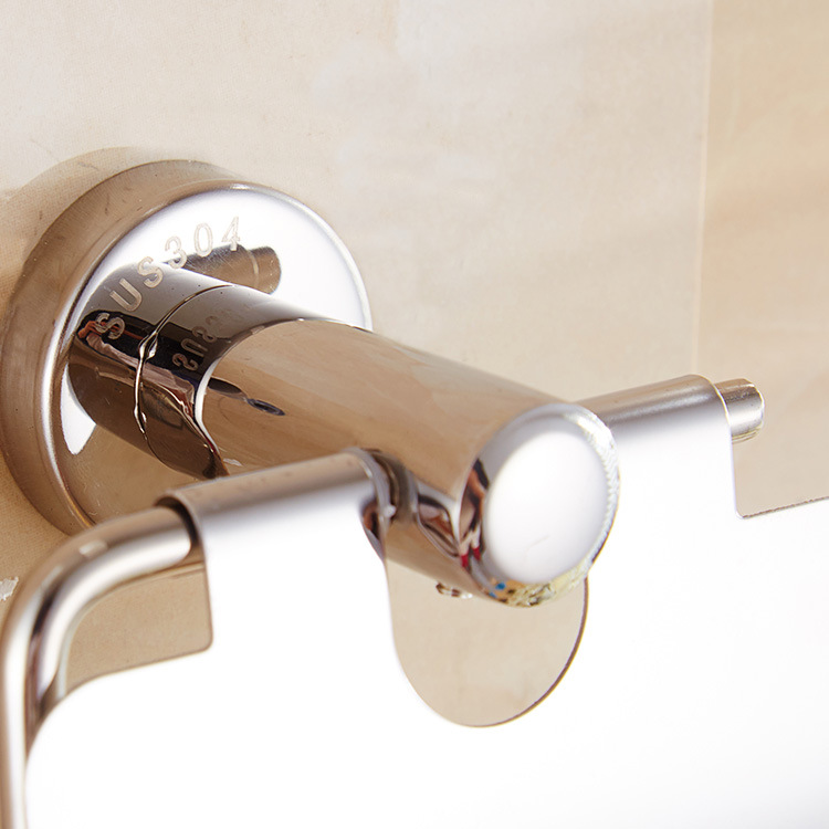 Factory direct supply 304 stainless steel tissue holder, hotel bathroom stainless steel tissue box, bathroom creative toilet paper holder details Picture