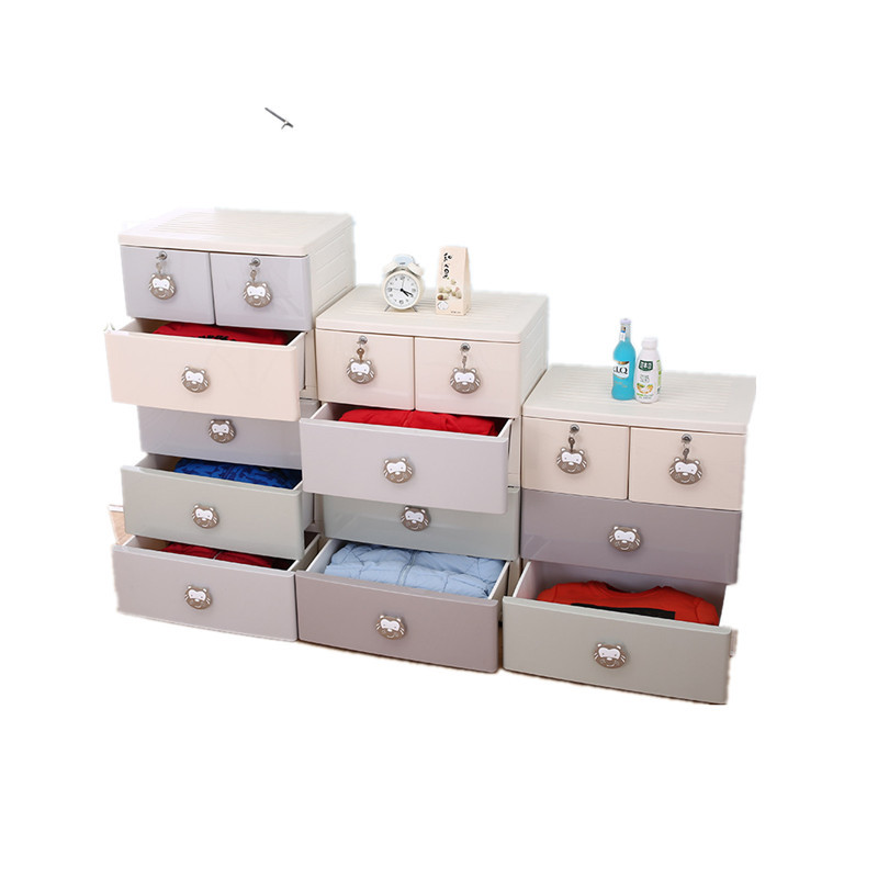 Wholesale of baby and children's storage cabinets and wardrobes, five-drawer cabinet manufacturers, thickened drawer-type storage cabinets, five-layer baby plastic Item Picture