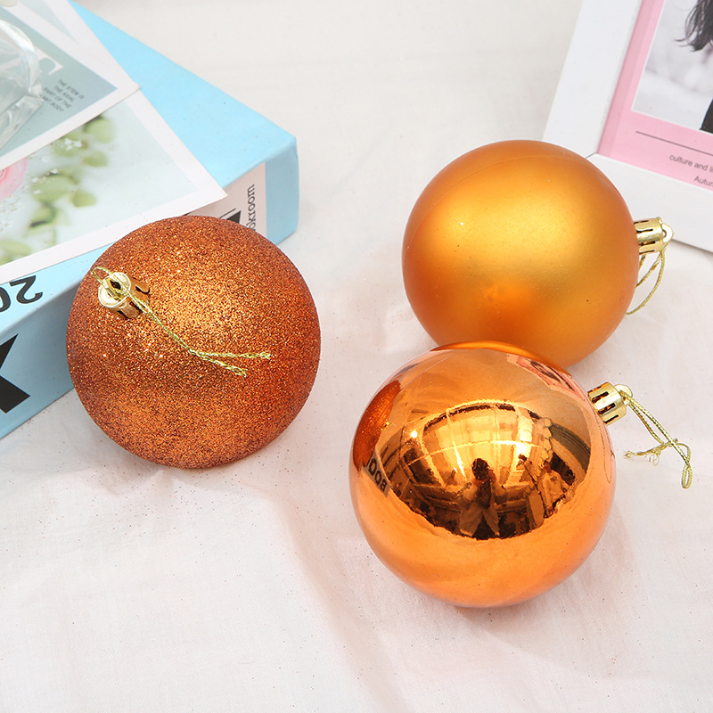 Christmas Decoration Electroplated Plastic Ball Light Matte Glitter Christmas Ball Small Loose Ball Christmas Tree Hanging Hanging Ball Application Scenario