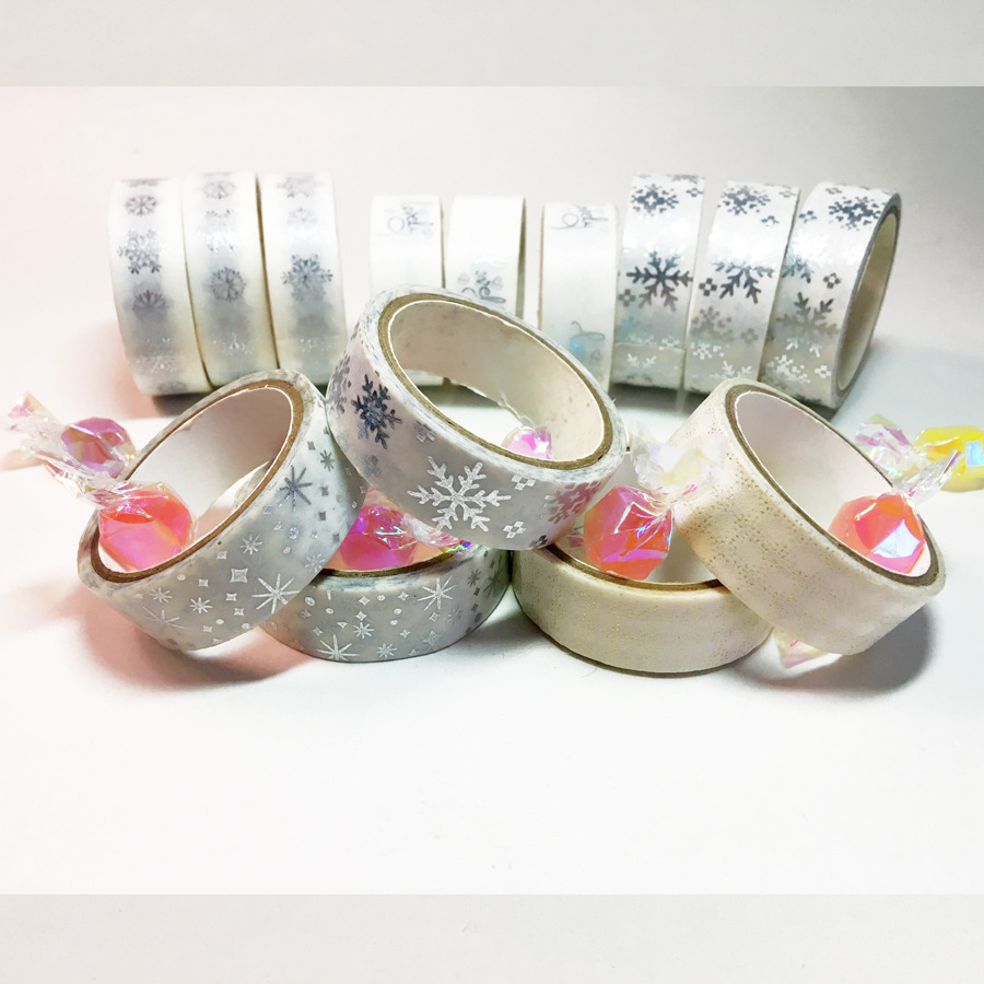 This silver gold-embossed planner tape, the same as the popular Korean washi tape, is cute, retro, simple and fresh for student girls Application Scenario
