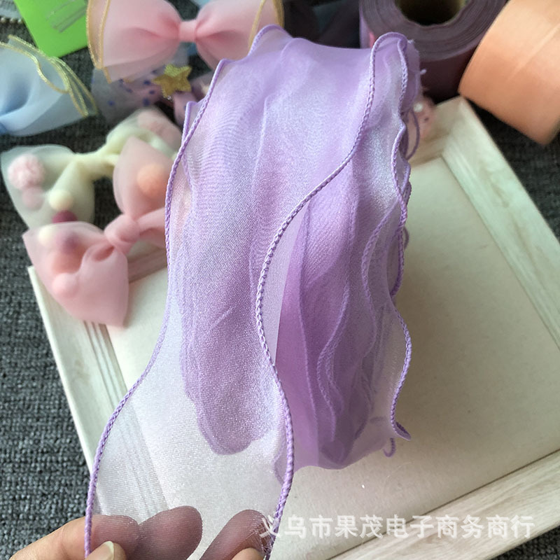 Wavy Crimped Fishtail Yarn With Diy Handmade Bow Accessories Gift Flower Packaging Shoe Flower Materials Specification drawing