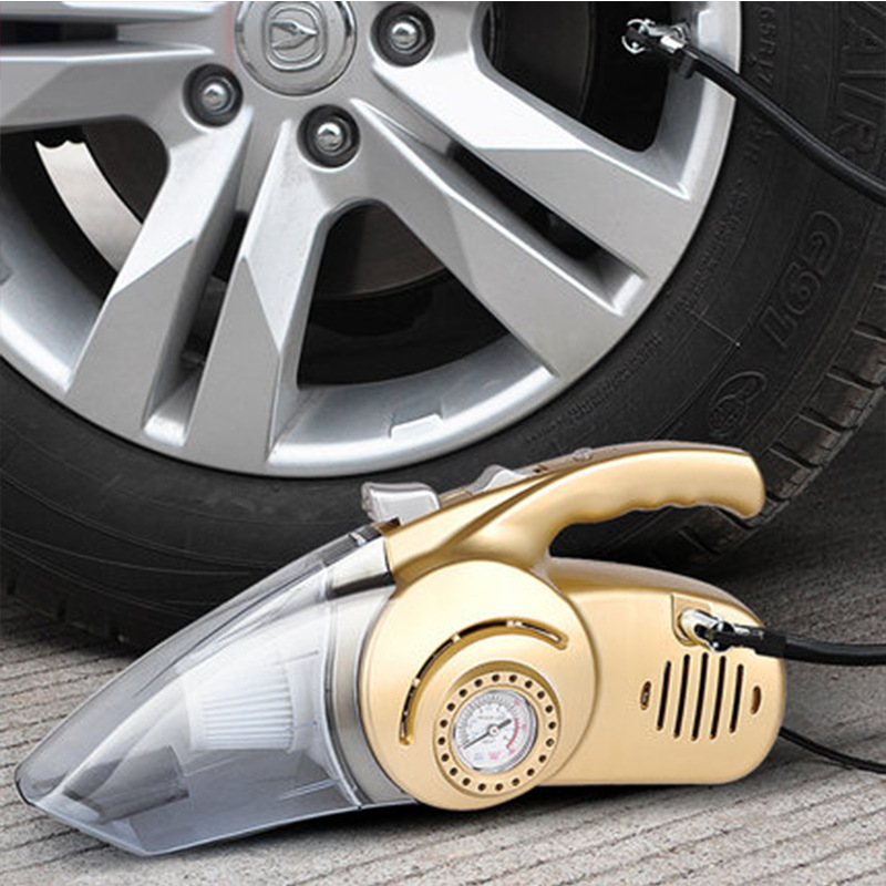 Dust 4-in-one car vacuum cleaner, indoor plug-in tire pressure measurement, new integrated air pump for car inflation details Picture