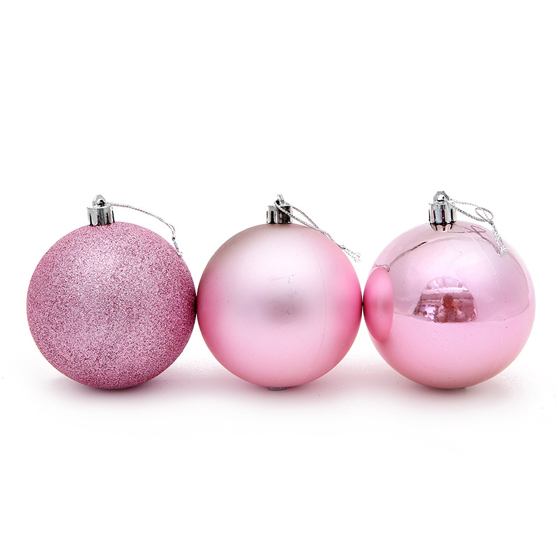 Christmas Decoration Electroplated Plastic Ball Light Matte Glitter Christmas Ball Small Loose Ball Christmas Tree Hanging Hanging Ball Item Picture