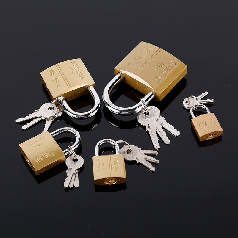 Original supply of imitation copper locks, single-line cross padlocks, desk and dormitory door locks, main door locks, open locks, iron padlocks Application Scenario