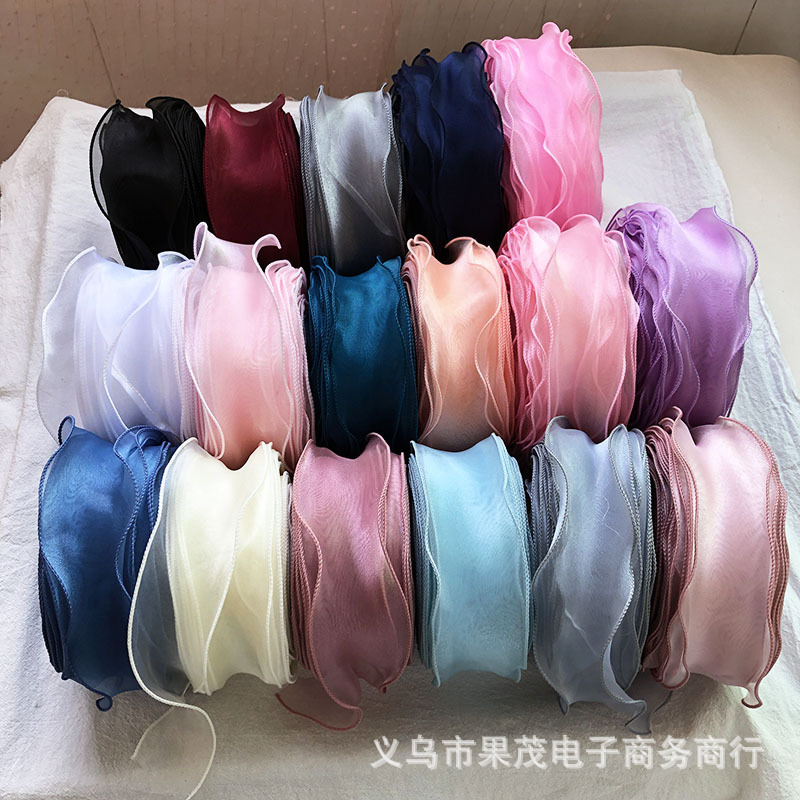 Wavy Crimped Fishtail Yarn With Diy Handmade Bow Accessories Gift Flower Packaging Shoe Flower Materials