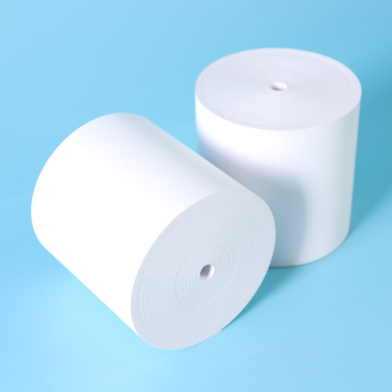 Coreless thermal paper cash register paper 80x80 printing paper 8080 thermal cash register paper 80*80 takeout printing paper details Picture