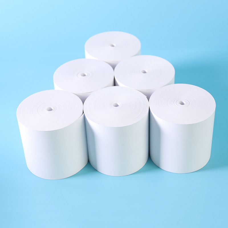 Coreless thermal paper cash register paper 80x80 printing paper 8080 thermal cash register paper 80*80 takeout printing paper Specification image