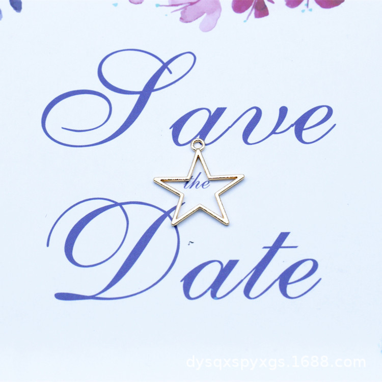 DIY jewelry accessories: 5-pointed star heart circle, multiple Korean-style frame, rubber drip base support accessories Application Scenario