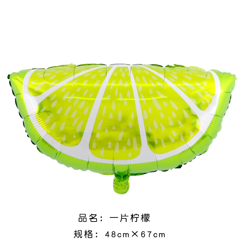 New summer fruit and vegetable-shaped aluminum film balloons for children's birthday party, kindergarten recognize fruit balloons Application Scenario