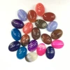 The manufacturer is selling wholesale of fashionable egg-shaped agate rough stone semi-precious stone ring face jewelry accessories and handicrafts from Europe and America Specification image