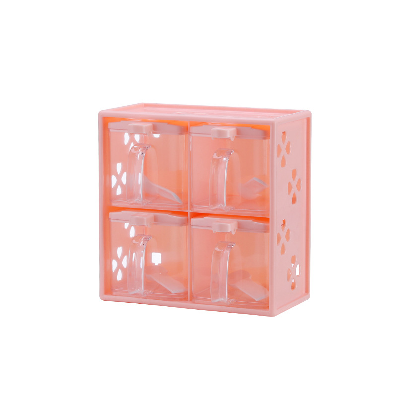 A set of transparent and moisture-proof seasoning bottles and jars for a wall-mounted, drawer-style home kitchen Item Picture