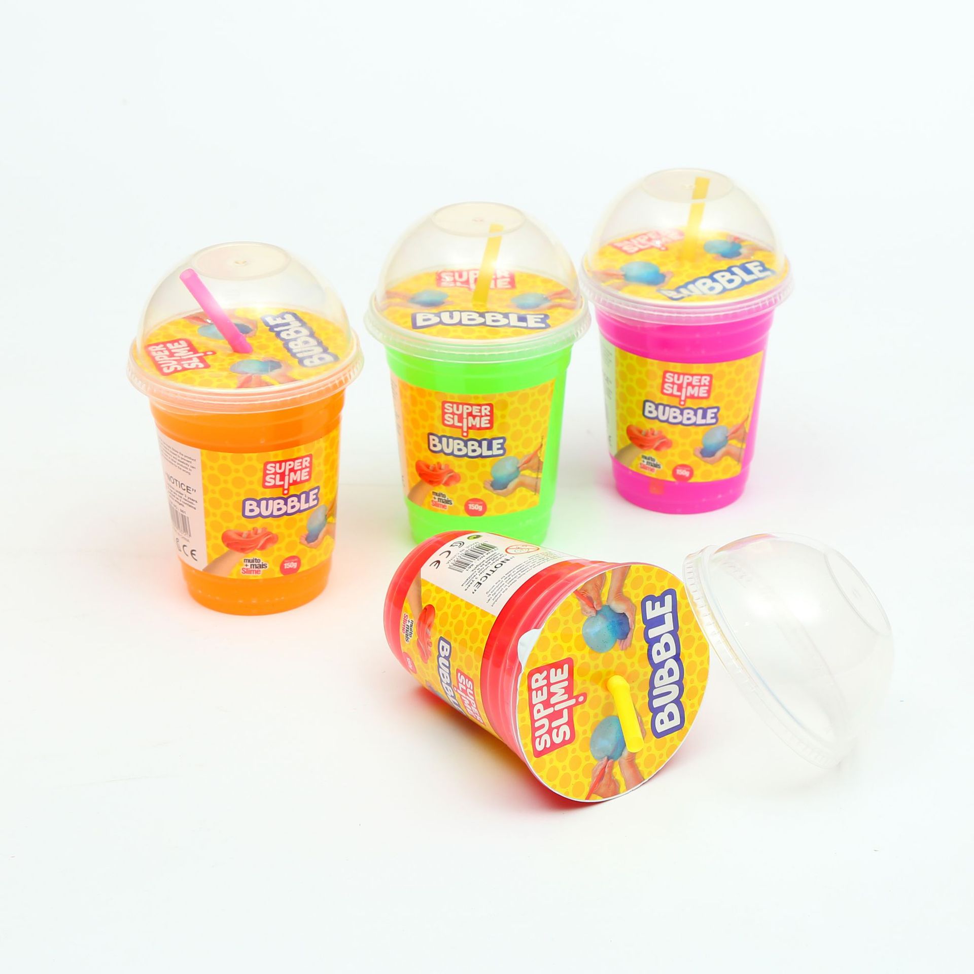 European and American colored clay large single-color milk tea cup crystal clay/farting clay toy Specification drawing