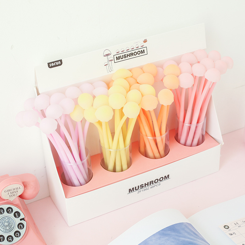 Zhongfan ZF1992 New mushroom silicone gel Pen Office Stationery student creative cartoon gel pen