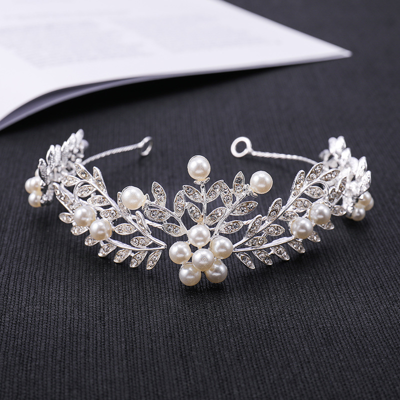 Cross-border best-selling water diamond alloy bride soft chain wedding dress and evening gown accessories, banquet hair accessories, bride headwear factory supply details Picture