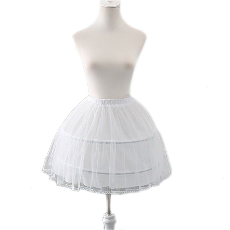lolita Daily pompadour dress lined with short underwire mesh skirt Superpompadour children's dress Item Picture