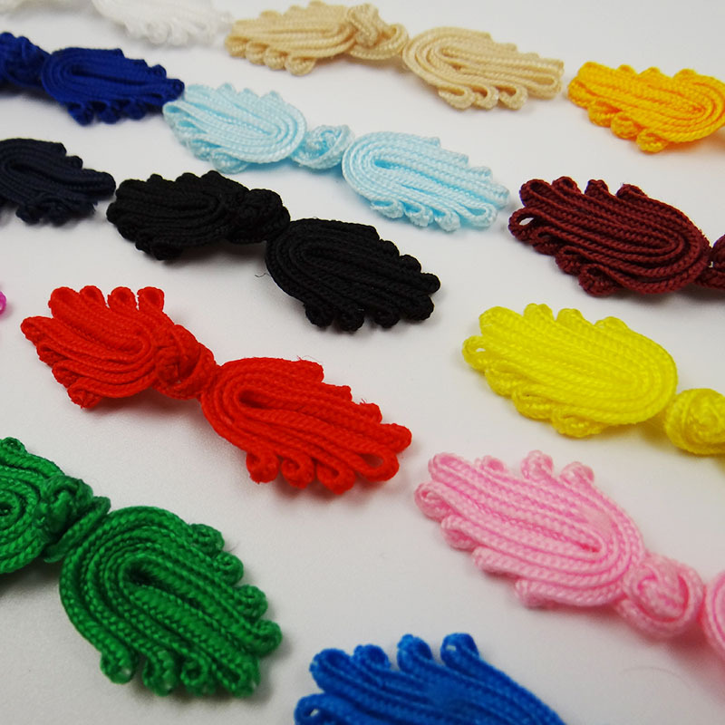 直销白菜手掌旗袍复古盘扣儿童上衣彩色唐装表演服布扣喜帖装饰扣图