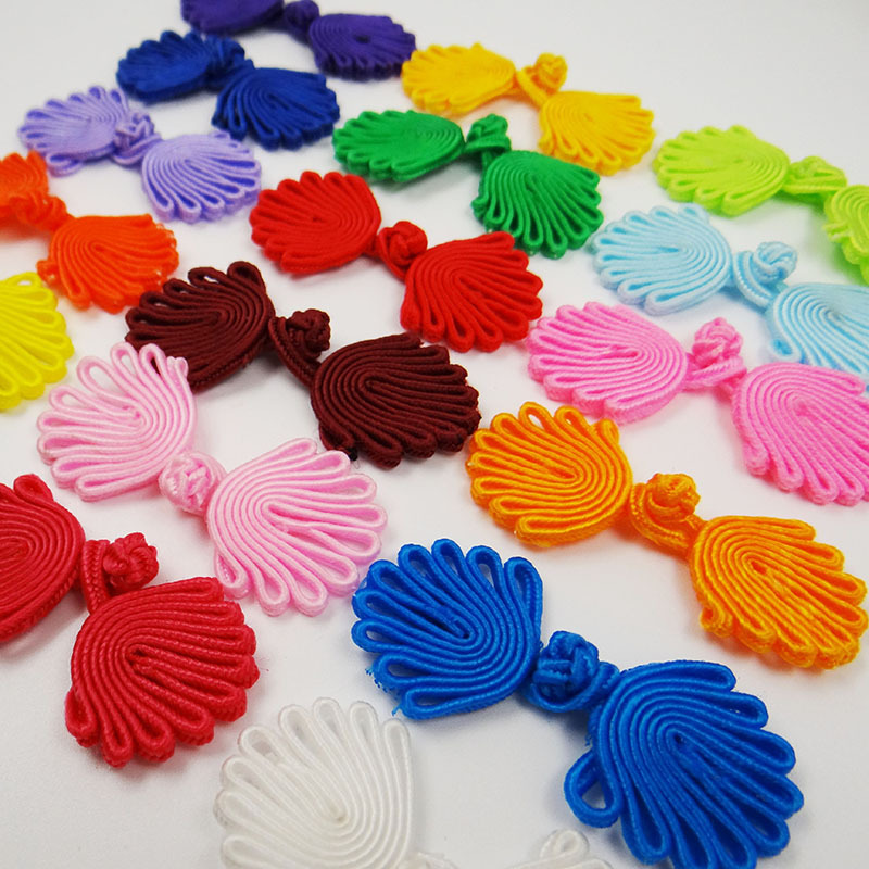 Direct sales of retro cheongsams with nine-bead, beadless plate buttons, wedding invitations, home Hanfu head flower decoration, butterfly flower buttons