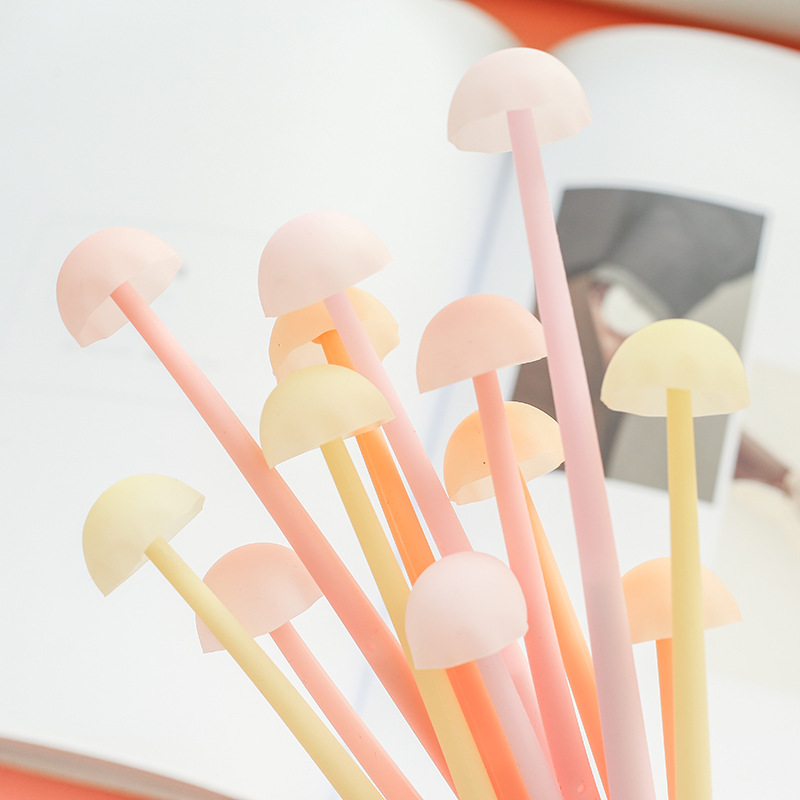 Zhongfan ZF1992 New mushroom silicone gel Pen Office Stationery student creative cartoon gel pen details Picture