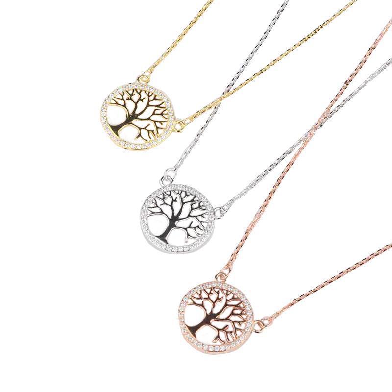Meilong Cross-Border European And American Exquisite And Fashionable Necklace Factory Wholesale In Stock 925
Sterling Silver Life Tree Necklace Item Picture